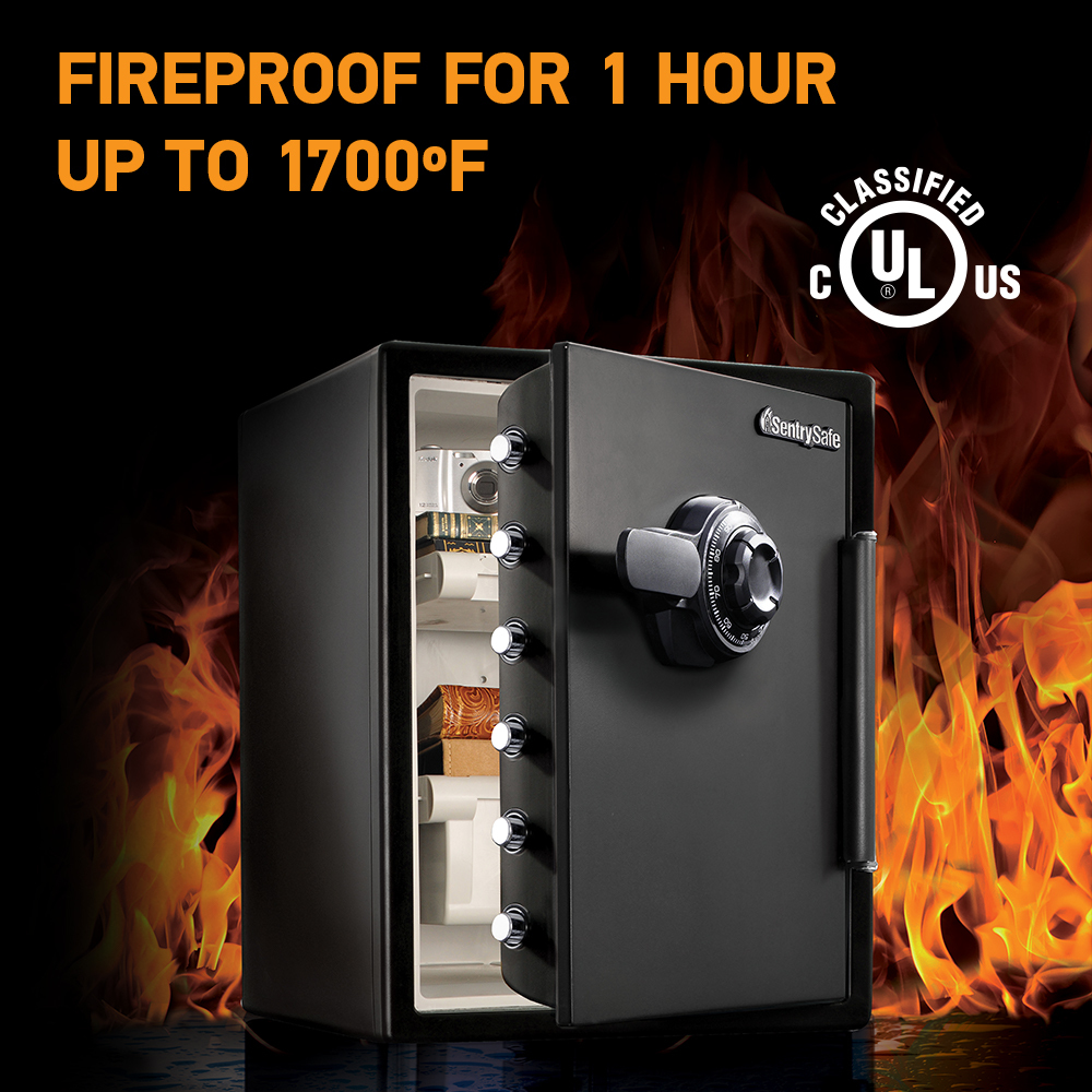 Extra Large Steel Fireproof Waterproof Safe with Combination Dial - Model SFW205CWB
